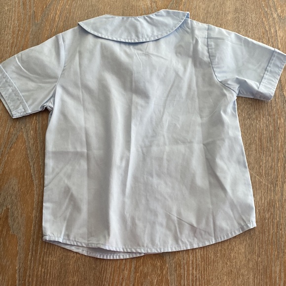 Genuine school uniform light blue Peter Pan collar button down shirt sz 4 - Picture 4 of 4